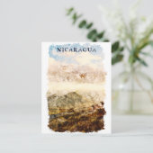 Nicaragua Landschaft Wasserfarbenreise Postkarte (Stehend Vorderseite)