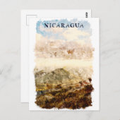 Nicaragua Landschaft Wasserfarbenreise Postkarte (Vorne/Hinten)