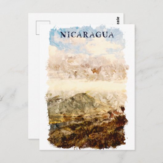 Nicaragua Landschaft Wasserfarbenreise Postkarte (Vorne/Hinten)