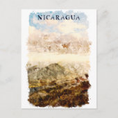Nicaragua Landschaft Wasserfarbenreise Postkarte (Vorderseite)