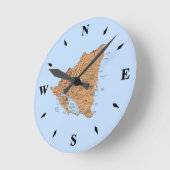 Nicaragua Map Clock Runde Wanduhr (Winkel)