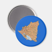 Nicaragua Map Magnet (Vorderseite/Rückseite)