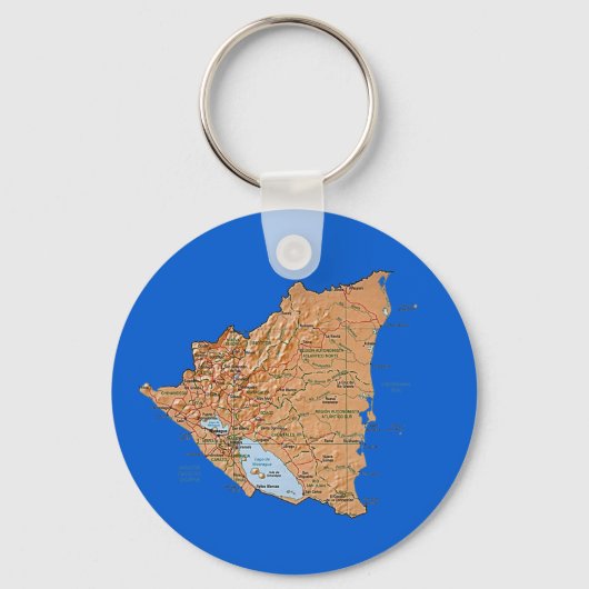 Nicaragua Map Schlüsselanhänger (Vorderseite)