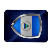Nicaragua Metallic Emblem Magnet (Horizontal)