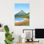 Nicaragua Minimal Reiseplakat Poster (Heimbüro)