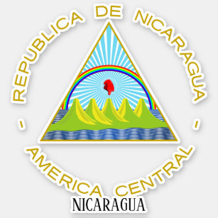 Nicaragua National Coat of Arms Patriotic Aufkleber