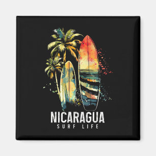 Nicaragua Nica Surfen Vintage Surfen Surfer _1 Magnet