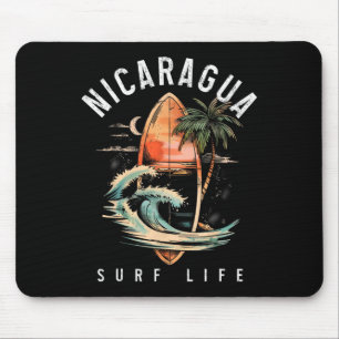 Nicaragua Nica Surfen Vintage Surfen Surfer Mousepad