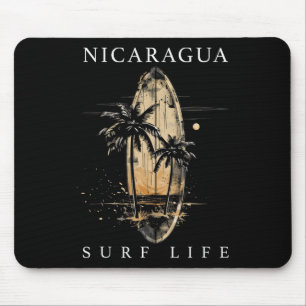 Nicaragua Nica Surfen Vintage Surfer  Mousepad