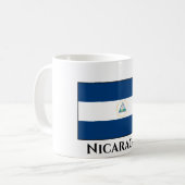 Nicaragua (Nicaraguanische Flagge) Kaffeetasse (Vorderseite Links)