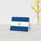 Nicaragua (Nicaraguanische Flagge) Karte (Gelbe Blume)
