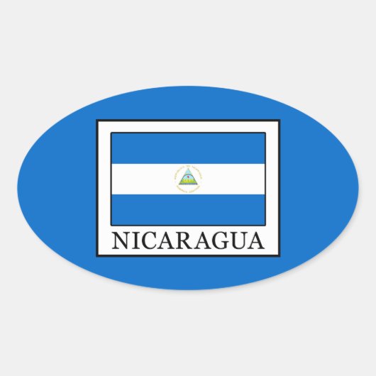 Nicaragua Ovaler Aufkleber (Vorderseite)