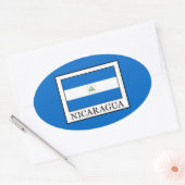 Nicaragua Ovaler Aufkleber (Umschlag)