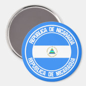 Nicaragua-RundEmblem Magnet (Vorderseite/Rückseite)
