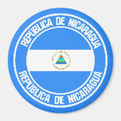 Nicaragua-RundEmblem Magnet (Vorne)