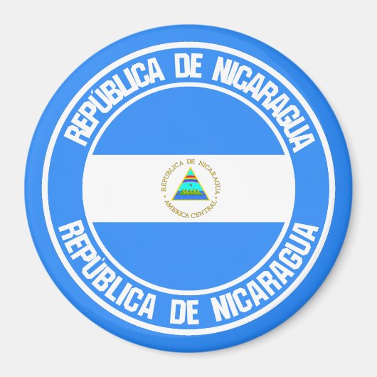 Nicaragua-RundEmblem Magnet (Vorne)