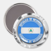 Nicaragua-RundEmblem Magnet (Vorderseite/Rückseite)