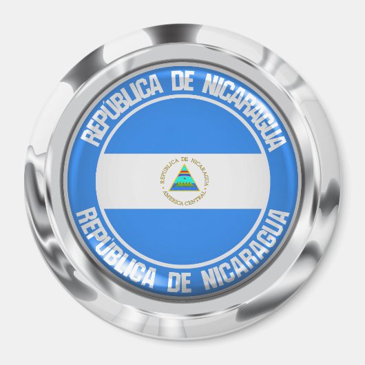 Nicaragua-RundEmblem Magnet (Vorne)