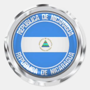 Nicaragua-RundEmblem Runder Aufkleber