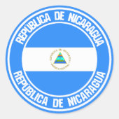 Nicaragua-RundEmblem Runder Aufkleber (Vorderseite)