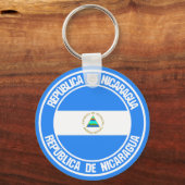 Nicaragua-RundEmblem Schlüsselanhänger (Vorderseite)