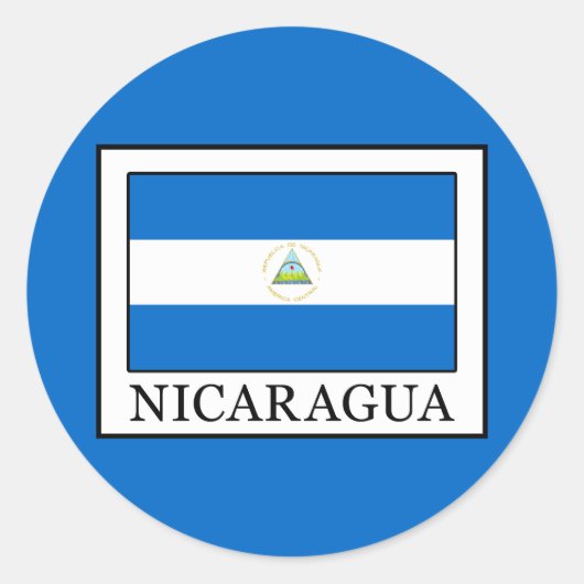 Nicaragua Runder Aufkleber (Vorderseite)