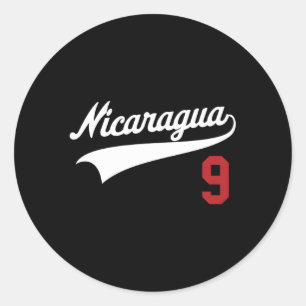 Nicaragua Soccer Baseball Beisbol 9 Runder Aufkleber