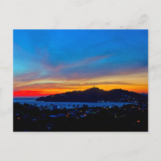 Nicaragua - Sunset the bay of San Juan Del Sur Postkarte