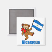 Nicaragua Teddy Bear Magnet (Vorderseite/Rückseite)