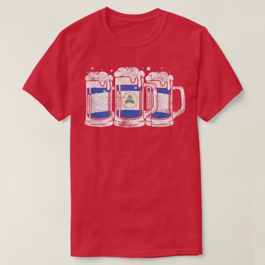 Nicaragua und die Freude, etwas Bier zu haben T-Shirt (Design vorne)