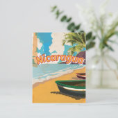 Nicaragua Vintager Urlaub Poster Postkarte (Stehend Vorderseite)