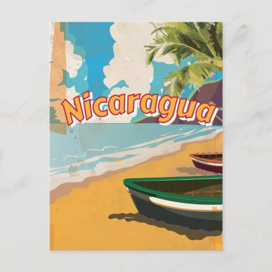 Nicaragua Vintager Urlaub Poster Postkarte (Vorderseite)
