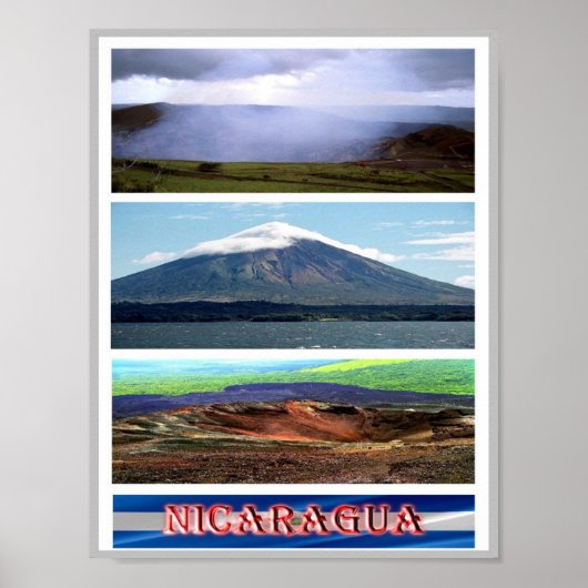 Nicaragua - Volcán - Mosaik - Poster (Vorne)