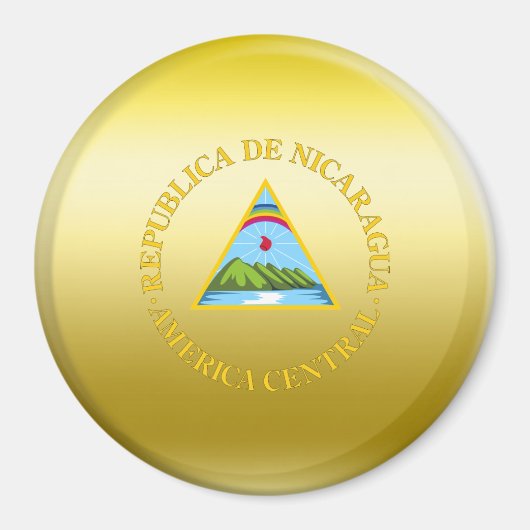 Nicaragua-Wappen Magnet (Vorne)