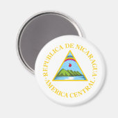 Nicaragua-Wappen Magnet (Vorderseite/Rückseite)