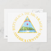 Nicaragua-Wappen Postkarte (Vorne/Hinten)
