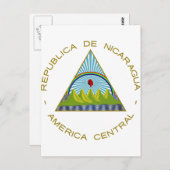 Nicaragua-Wappen Postkarte (Vorne/Hinten)