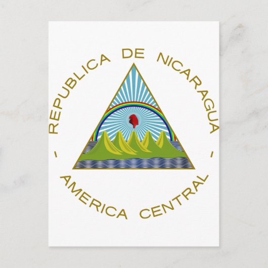 Nicaragua-Wappen Postkarte (Vorderseite)