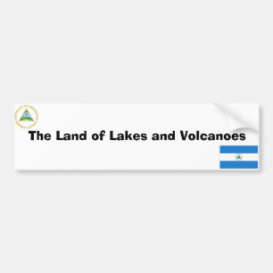Nicaraguaflagge und Emblem Autoaufkleber