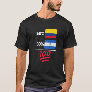 Nicaraguan Plus kolumbianisches Mix-Flaggengebiet T-Shirt