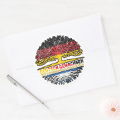 Nicaraguanisch Deutsch Deutschland Baum Runder Aufkleber (Umschlag)