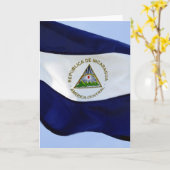 nicaraguanische Flagge Karte (Gelbe Blume)