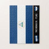 nicaraguanische Flagge & nicaraguanisches Land / N Puzzle (Vertikal)