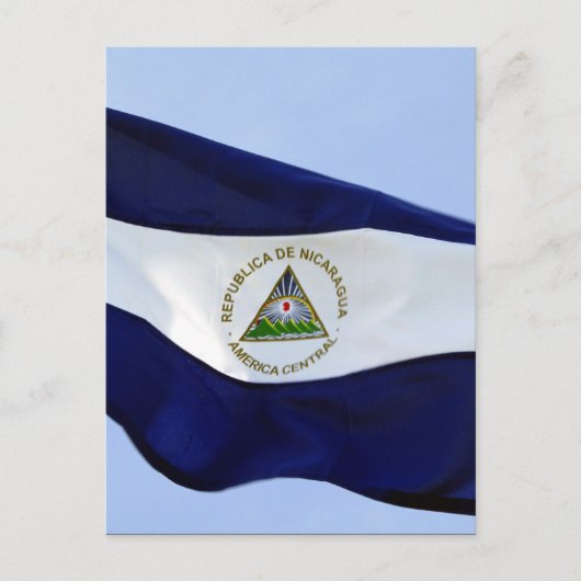 nicaraguanische Flagge Postkarte (Vorderseite)