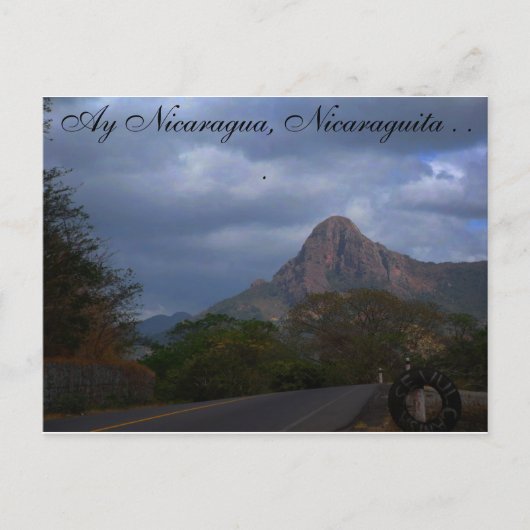 Nicaraguanische Landschaft Postkarte (Vorderseite)