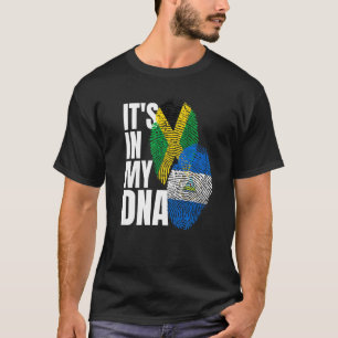 nicaraguanische und jamaikanische Mix-Fahne Dna He T-Shirt