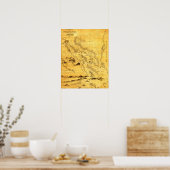 NicaraguaPanoramakarteNicaragua Poster (Küche)