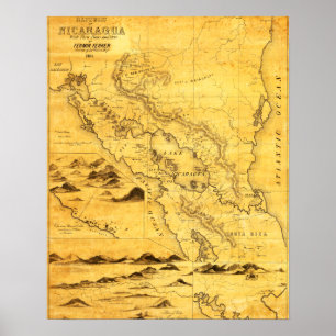 NicaraguaPanoramakarteNicaragua Poster