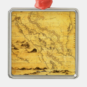 NicaraguaPanoramic MapNicaragua Ornament Aus Metall