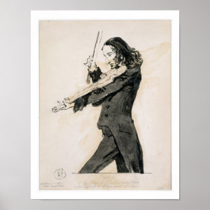 Niccolo Paganini (1782-1840) die Violine, 1 Poster